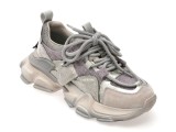 Pantofi sport EPICA gri, 5758, din material textil si piele naturala