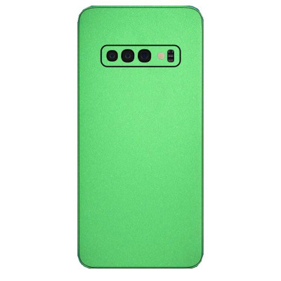 Set Folii Skin Acoperire 360 Compatibile cu Samsung Galaxy S10 (Set 2) - ApcGsm Wraps Glow Green foto
