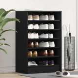 Dulap pentru pantofi vidaXL Negru Stejar 60x35x92 cm Lemn prelucrat