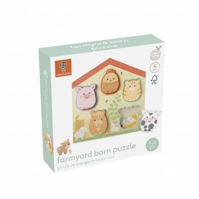 Puzzle lemn animale de ferma, Orange Tree Toys foto