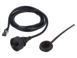 Patch Cord RJ45 BULGIN 2m Aurit IP68, Conectori Mufă Rezistenți la Apă