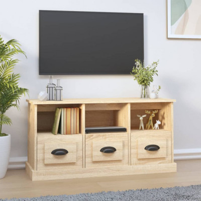 Comoda TV, stejar sonoma, 100x35x50 cm, lemn prelucrat GartenMobel Dekor foto