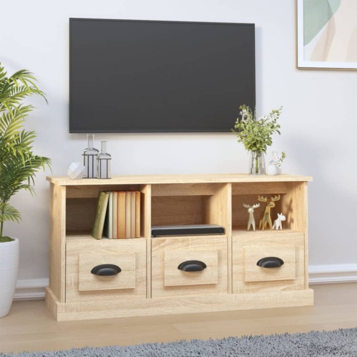 vidaXL Comodă TV, stejar sonoma, 100x35x50 cm, lemn prelucrat