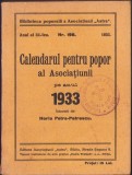870SPN Calendarul Asociațiunii pe anul 1933 semnat Meteș