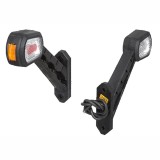 Lampa pozitie gabarit si semnalizare 12/24V; pe brat; cu cablu; LED; rosu-alb-galben; Latime: 169 mm; Inaltime: 178 mm; adancime: 37 mm;