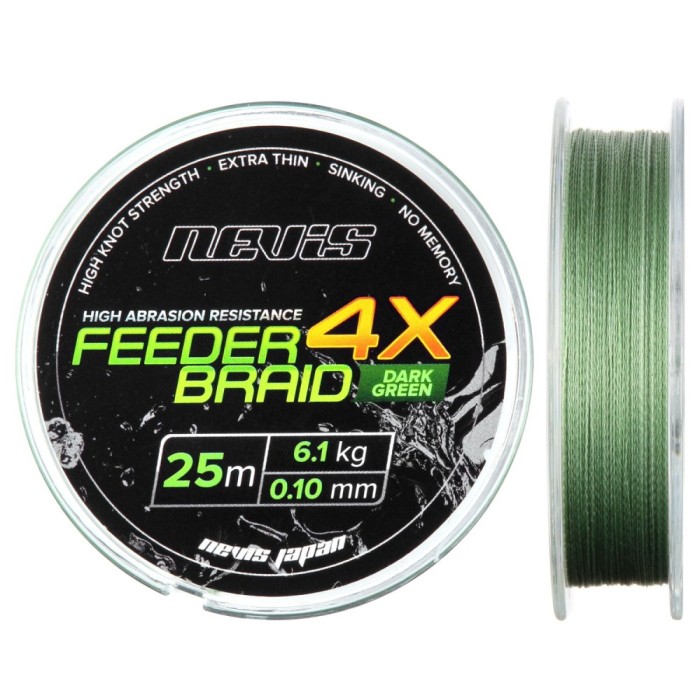 Fir Multifilament Nevis Feeder Braid 25m 0.14mm 11kg