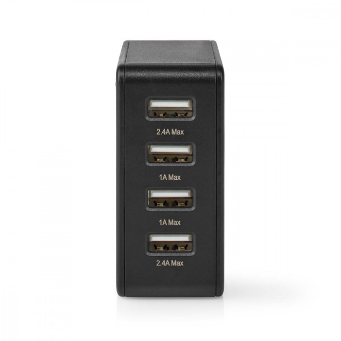 Alimentator incarcator 220V - USB 24W 2x2.4A 2x1A negru NEDIS