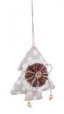 Set 12 ornamente textil Brad York 12x12 cm