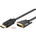 Cablu DisplayPort - DVI-D 24+1 FULL HD 1080p 1.8m contacte aurite, Oem