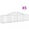 Cosuri gabion arcuite 5 buc, 200x30x40/60 cm, fier galvanizat
