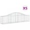 Cosuri gabion arcuite 5 buc, 200x30x40/60 cm, fier galvanizat