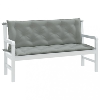 vidaXL Pernă bancă de grădină 2db melanj gri deschis 150x50x7cm textil 4002608 foto