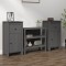 vidaXL Servante, 2 buc., gri, 40x35x80 cm, lemn masiv de pin