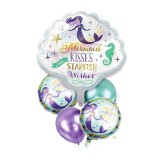 Cumpara ieftin Kit Baloane Sirena 5 Buc: Folie, Latex, Decoratiuni Aniversare Fetite, Multicolor