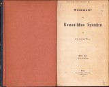 HST C6097 Grammatik der Romanischen Sprachen 1877 volumul III Friedrich Diez