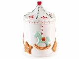 Borcan Craciun ceramica multicolora 14.5x22 cm