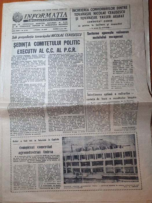 informatia bucurestiului 6 iunie 1987-inaugurarea complexului comercial unirii