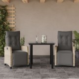 vidaXL Set mobilier de grădină cu perne, 3 piese,gri deschis,poliratan 3213037