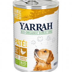 Hrana umeda bio pentru caini, cu pui, alge si spirulina, 400g Yarrah
