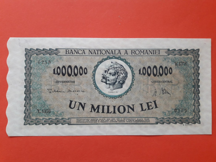 Bancnota 1000000 lei 1947 - aUNC++++ ---&gt; UNC