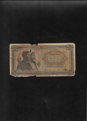 Grecia 10000 10.000 drahme drachmai 1942 seria317018 uzata foto