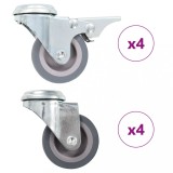 Gossi roti pivotante cu gaura pentru surub, 8 buc., 50 mm