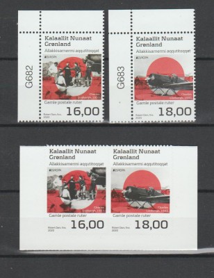 GROENLANDA 2020 EUROPA CEPT - Serie 2 tb + serie din carnet(autoadezive) MNH** foto