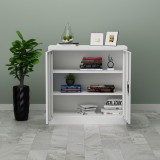 Dulap birou Molise 90 x 40 x 90 cm cu 2 chei gri deschis [en.casa] HausGarden Leisure