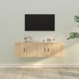Cumpara ieftin Set dulap TV, 2 piese, stejar sonoma, lemn prelucrat