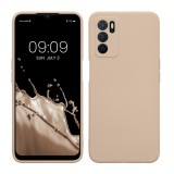 Husa Kwmobile pentru OPPO A16/A16s/A54s, Crem, Silicon, 57572.225, Carcasa