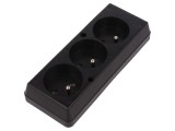 Conector Alimentare AC Mamă Splitter 2P PE 250VAC 16A Negru