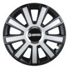 Set 4 capace roti Silver/black cu inel cromat pentru gama auto Daewoo