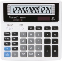 Calculator De Birou, 14 Digits, 156 X 156 X 30 Mm, Rebell Bdc 314 Bx - Alb foto