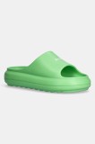 MSGM papuci femei, culoarea verde, cu platforma, 3841MDS206
