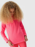 Lenjerie termoactivă din fleece (bluză) pentru fete - fucsia, 4F Sportswear