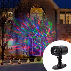 Proiector LED caleidoscop multicolor, IP65, telecomanda, pentru exterior foto