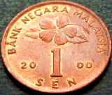 Cumpara ieftin Moneda 1 SEN - MALAEZIA, anul 2000 *cod 222 = UNC, Asia