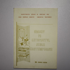 Omagiu pe letopisetul scolii contemporane 1972 Iasi pedagogie