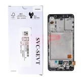 LCD+Touchscreen cu Rama Samsung Galaxy A41 / A415 BLACK Original Service Pack