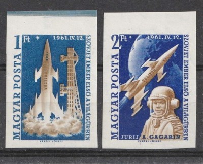 Ungaria, cosmos, spatiu, 1961, seria NEDANTELATA, rara, cota Michel 2024 - 80 euro, MNH foto