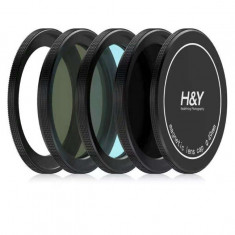 Kit filtre H&Y 49mm MRCUV+CPL+ND64+ capac aluminiu si inel magnetic pentru Sony DSC-RX100 MK1-MK6 si Sony ZV-1 SOZV-1