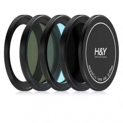 Kit filtre H&amp;amp;Y 49mm MRCUV+CPL+ND64+ capac aluminiu si inel magnetic pentru Sony DSC-RX100 MK1-MK6 si Sony ZV-1 SOZV-1 foto