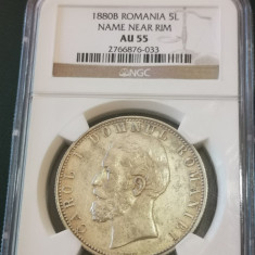 5 lei 1880 ngc au 55 foto