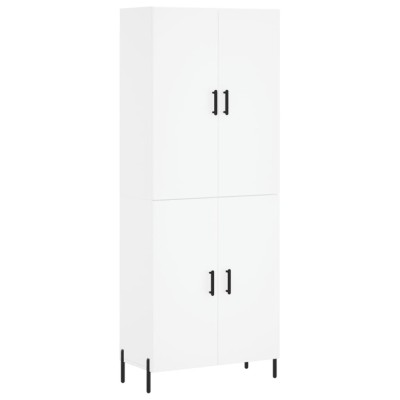 Dulap inalt, alb, 69,5x34x180 cm, lemn compozit foto