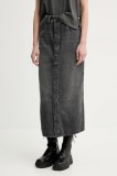G-Star fustă din denim culoarea gri, midi, drept, D26245-D933