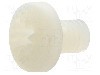 Surub M4, poliamida, lungime 6mm, cap rotund, pas filet 0.7, DREMEC - 8G205M4X06