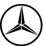 Sticker Auto Mercedes Negru 35cm Diametru Ornament Exterior Tuning