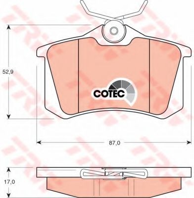 Set placute frana,frana disc SKODA SUPERB I (3U4) (2001 - 2008) TRW GDB1330 foto