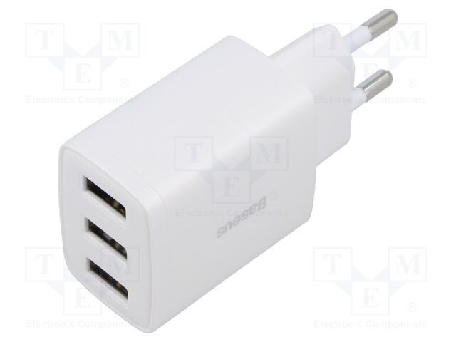 BASEUS Alimentator Plug-in 5V 3.4A 17W USB Alb