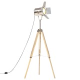 Lampa de podea cu trepied, 140 cm, lemn masiv de mango